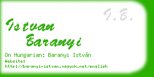 istvan baranyi business card